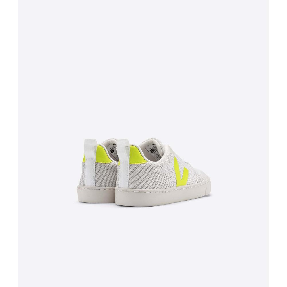 Veja V-10 MALHA BRANCO ALUMINIO Kids' Shoes White/Green | NZ 794NWY